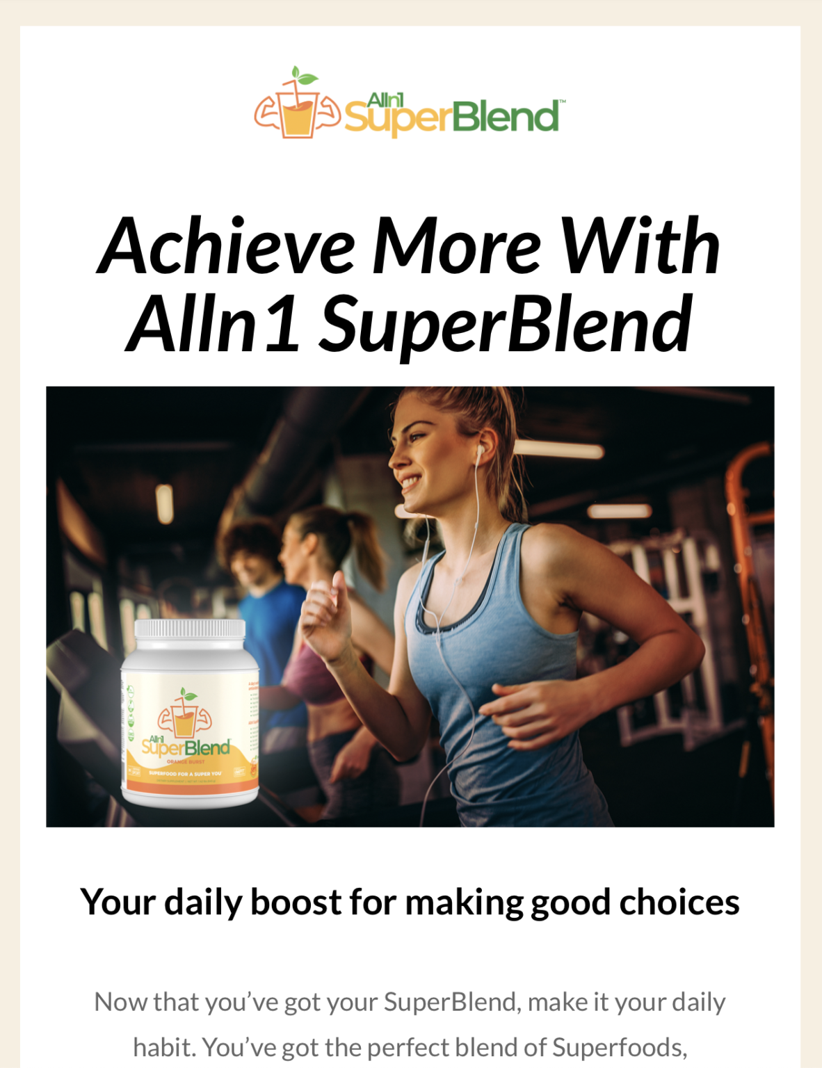 Alln1 SuperBlend Email Campaign by Positive Brand